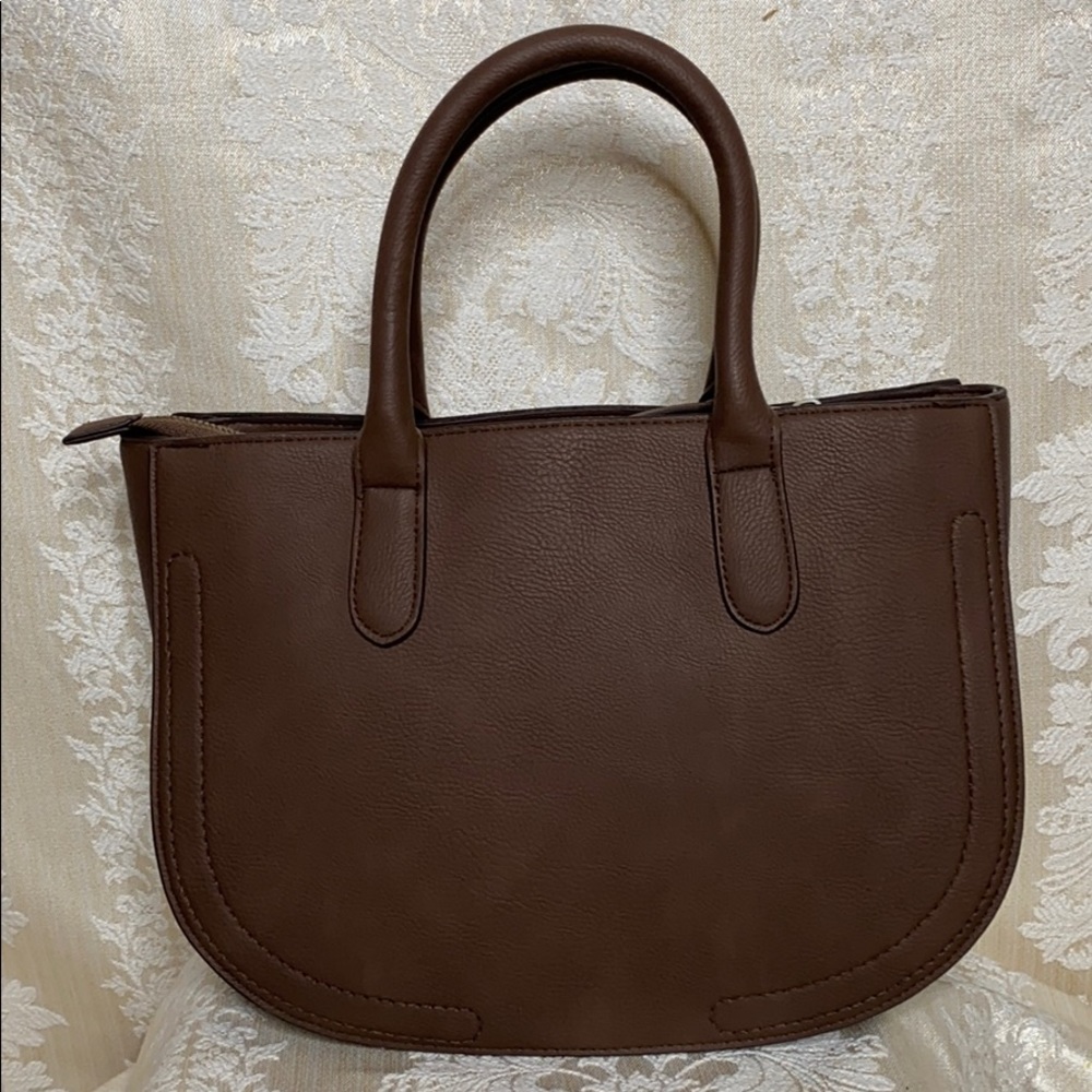 HALF MOON SATCHEL HANDBAG - UNIVERSAL THREAD BROWN